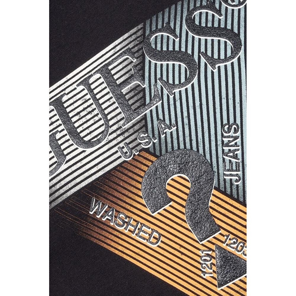 GUESS SS CN TRIANGLE TEE T-SHIRT ΜΠΛΟΥΖΑ ΑΝΔΡΙΚΗ BLACK