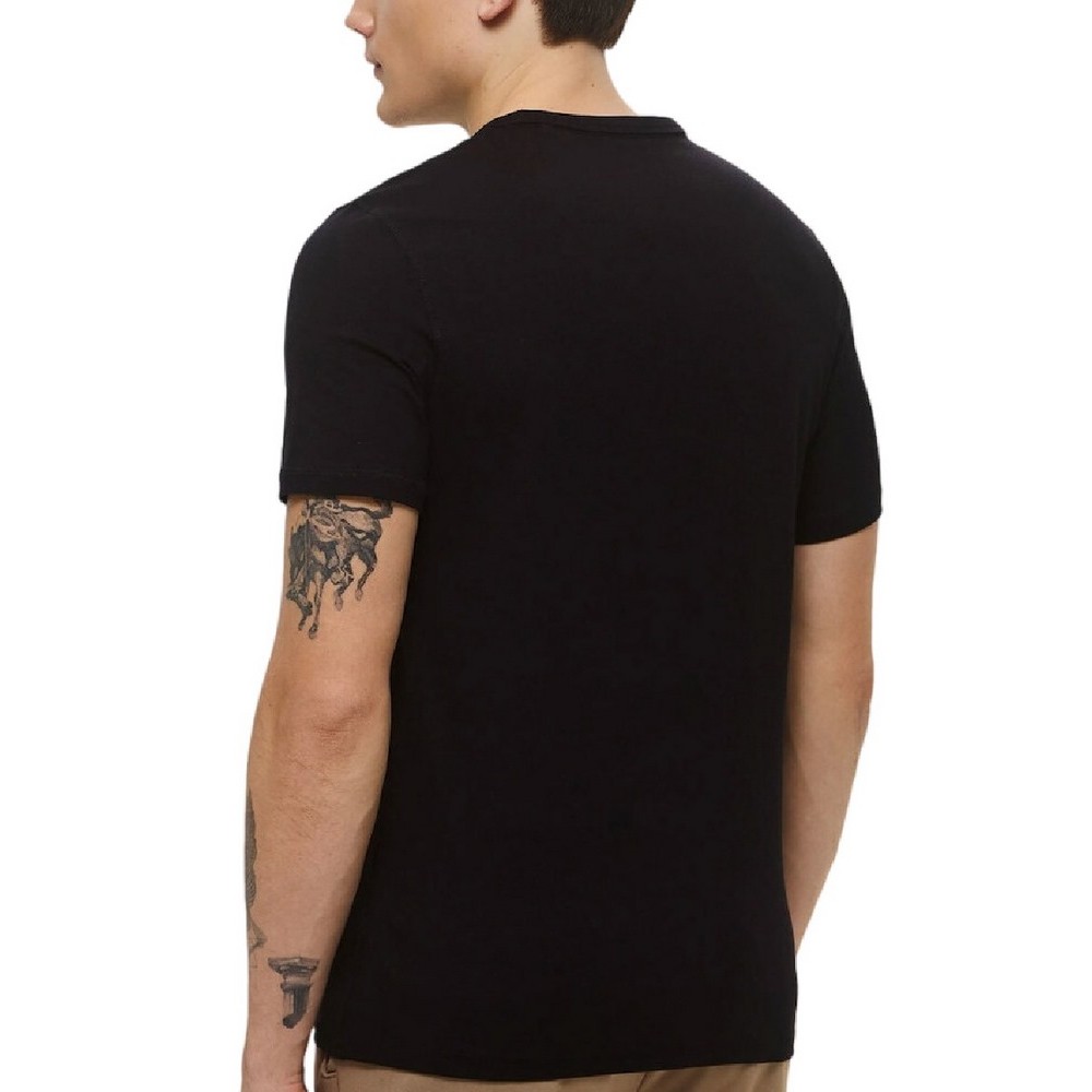 GUESS SS CN TRIANGLE TEE T-SHIRT ΜΠΛΟΥΖΑ ΑΝΔΡΙΚΗ BLACK