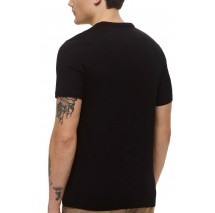 GUESS SS CN TRIANGLE TEE T-SHIRT ΜΠΛΟΥΖΑ ΑΝΔΡΙΚΗ BLACK