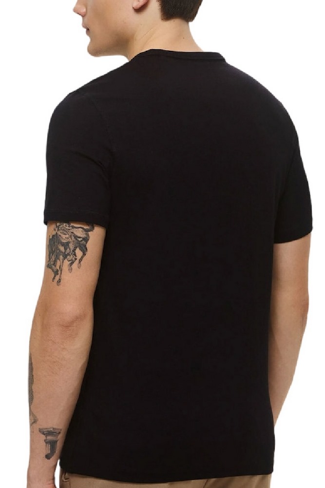 GUESS SS CN TRIANGLE TEE T-SHIRT ΜΠΛΟΥΖΑ ΑΝΔΡΙΚΗ BLACK
