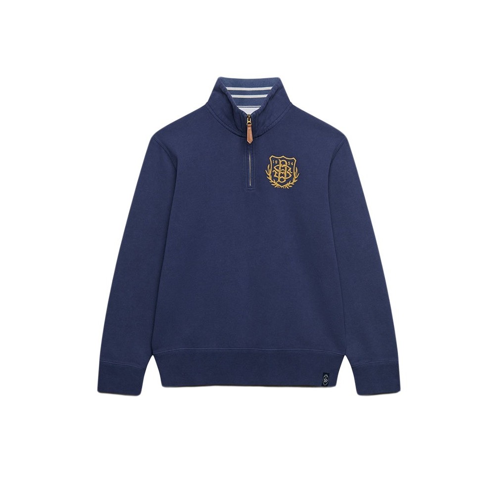 SUPERDRY GOTHIC VARSITY HALF ZIP ΜΠΛΟΥΖΑ ΦΟΥΤΕΡ ΑΝΔΡΙΚΗ NAVY