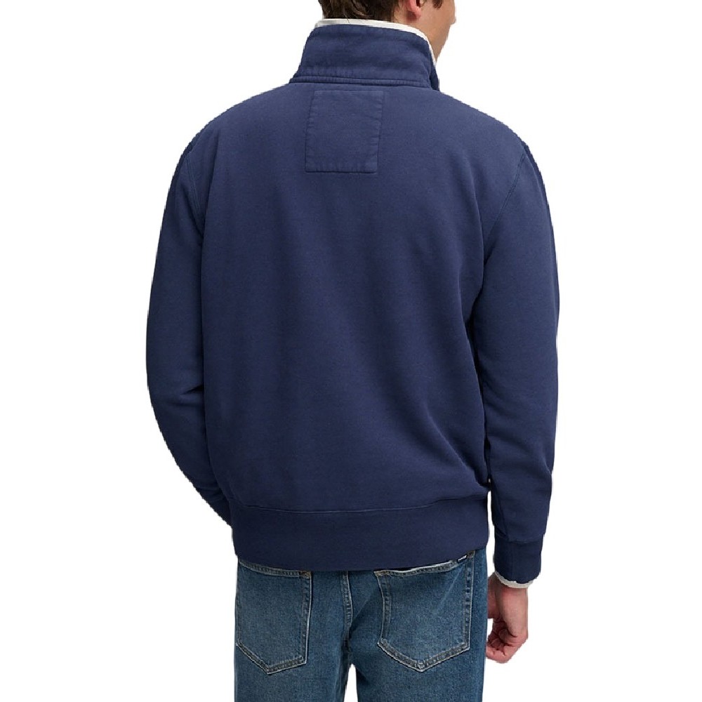 SUPERDRY GOTHIC VARSITY HALF ZIP ΜΠΛΟΥΖΑ ΦΟΥΤΕΡ ΑΝΔΡΙΚΗ NAVY
