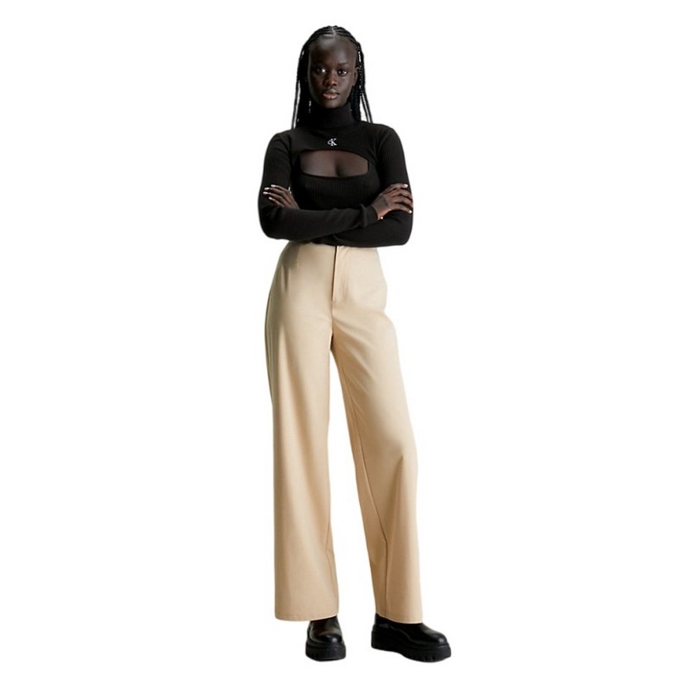 CALVIN KLEIN JEANS WIDE LEG KNIT PANT ΠΑΝΤΕΛΟΝΙ ΓΥΝΑΙΚΕΙΟ BEIGE