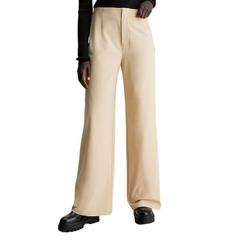 CALVIN KLEIN JEANS WIDE LEG KNIT PANT ΠΑΝΤΕΛΟΝΙ ΓΥΝΑΙΚΕΙΟ BEIGE