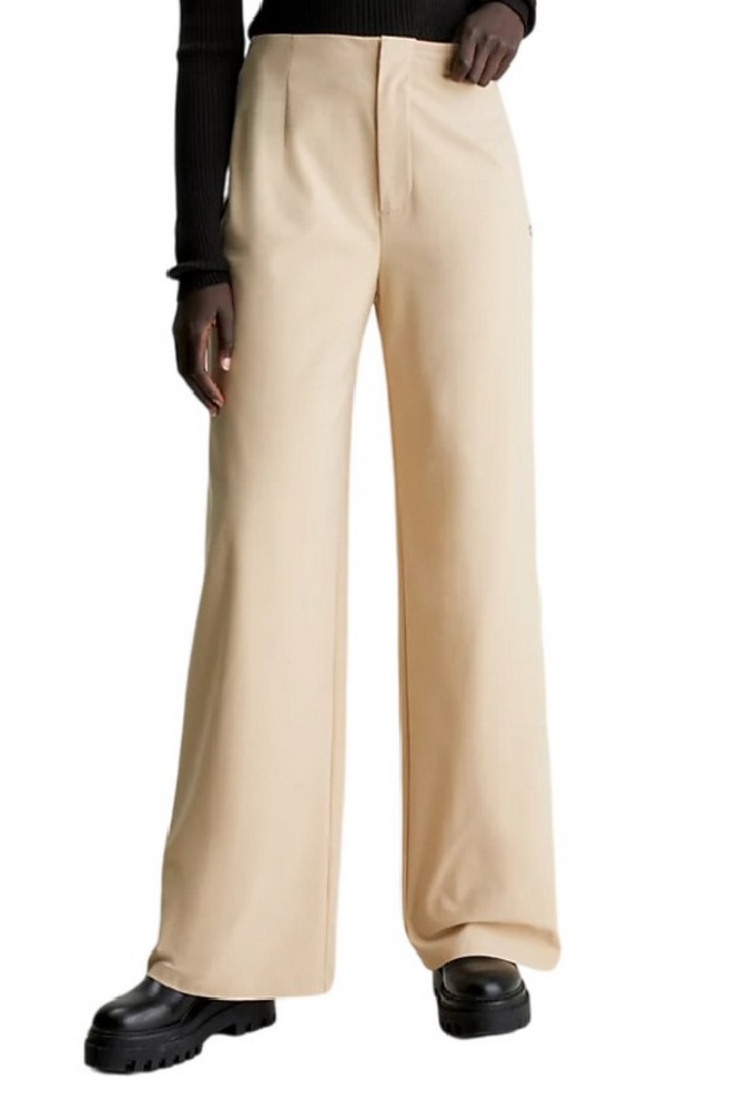 CALVIN KLEIN JEANS WIDE LEG KNIT PANT ΠΑΝΤΕΛΟΝΙ ΓΥΝΑΙΚΕΙΟ BEIGE