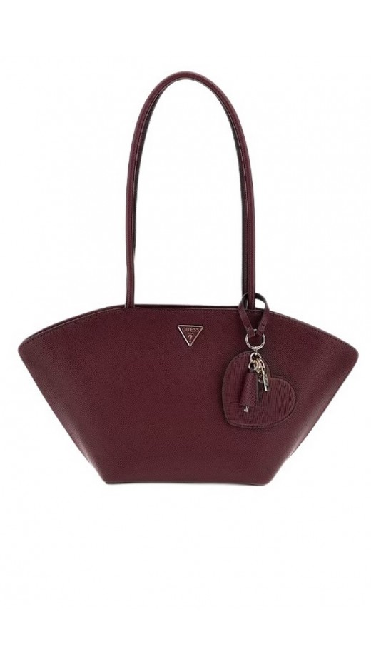 GUESS BOLENA SHOULDER SATCHEL ΤΣΑΝΤΑ ΓΥΝΑΙΚΕΙΑ WINE