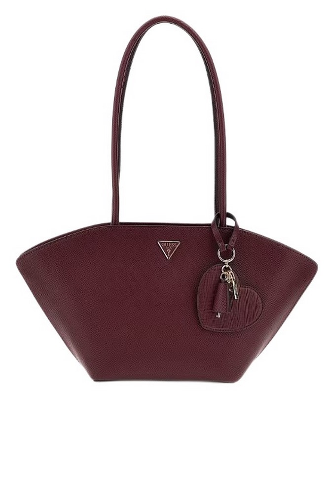 GUESS BOLENA SHOULDER SATCHEL ΤΣΑΝΤΑ ΓΥΝΑΙΚΕΙΑ WINE