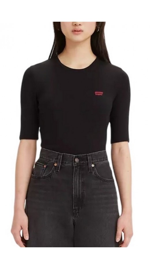 LEVIS® LUCA SLIM TEE CAVIAR RIB T-SHIRT ΜΠΛΟΥΖΑ ΓΥΝΑΙΚΕΙΑ BLACK