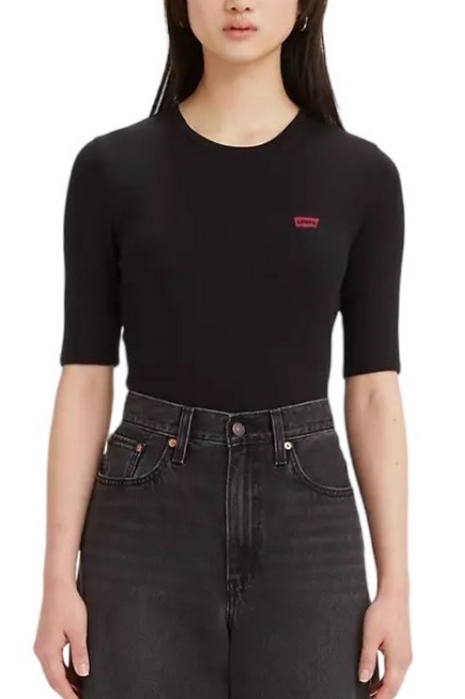 LEVIS® LUCA SLIM TEE CAVIAR RIB T-SHIRT ΜΠΛΟΥΖΑ ΓΥΝΑΙΚΕΙΑ BLACK