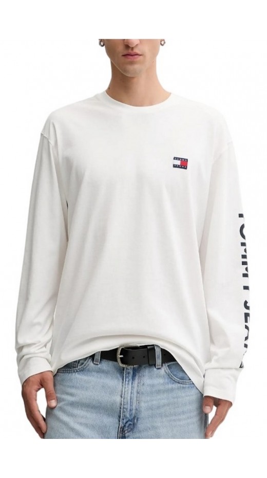 TOMMY JEANS RLX NEW CLASSICS LS TEE ΜΠΛΟΥΖΑ ΑΝΔΡΙΚΗ ECRU