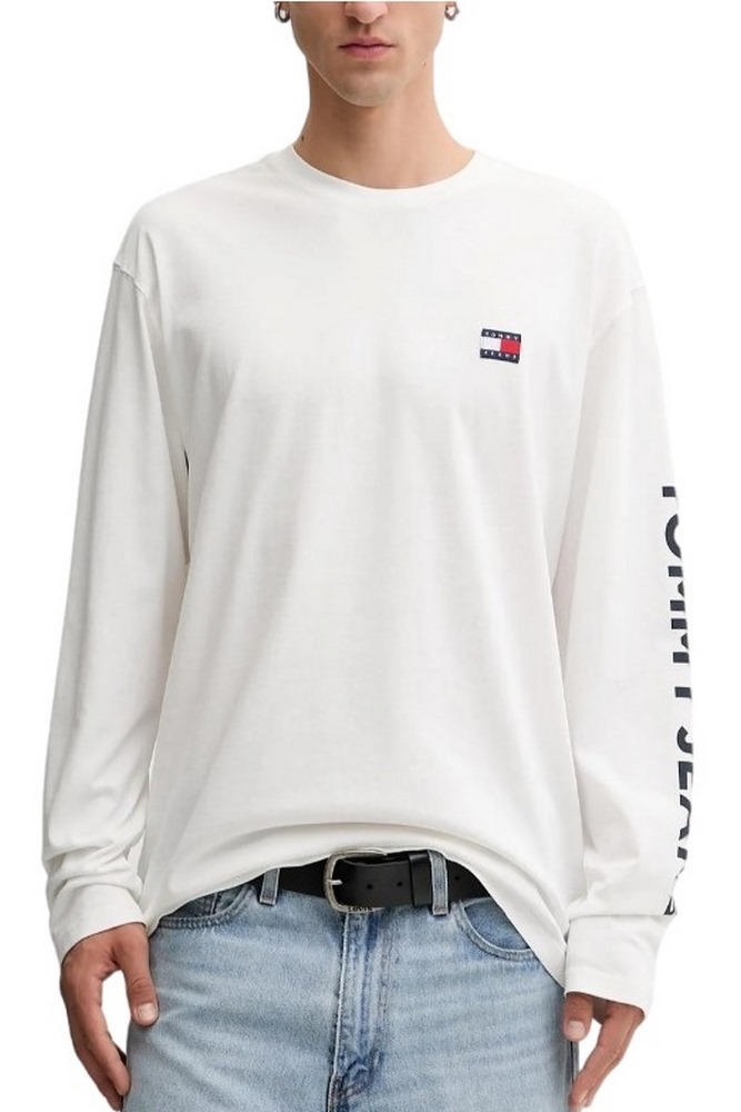 TOMMY JEANS RLX NEW CLASSICS LS TEE ΜΠΛΟΥΖΑ ΑΝΔΡΙΚΗ ECRU