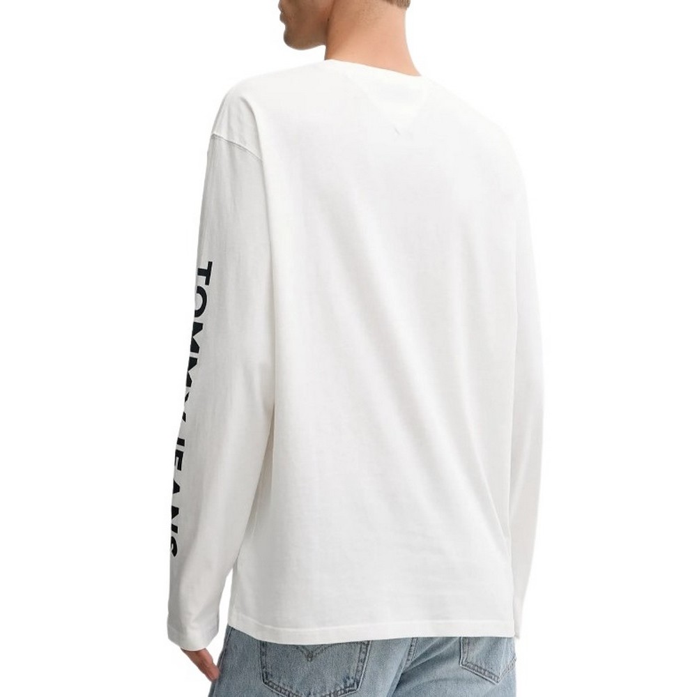 TOMMY JEANS RLX NEW CLASSICS LS TEE ΜΠΛΟΥΖΑ ΑΝΔΡΙΚΗ ECRU