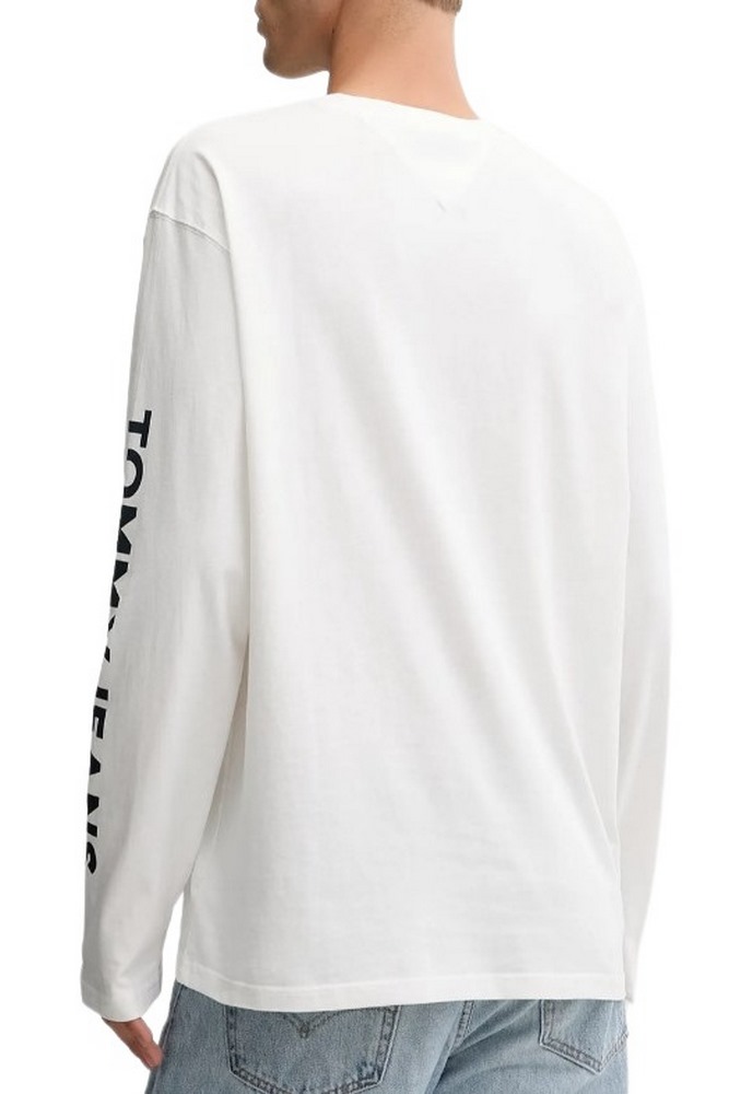 TOMMY JEANS RLX NEW CLASSICS LS TEE ΜΠΛΟΥΖΑ ΑΝΔΡΙΚΗ ECRU