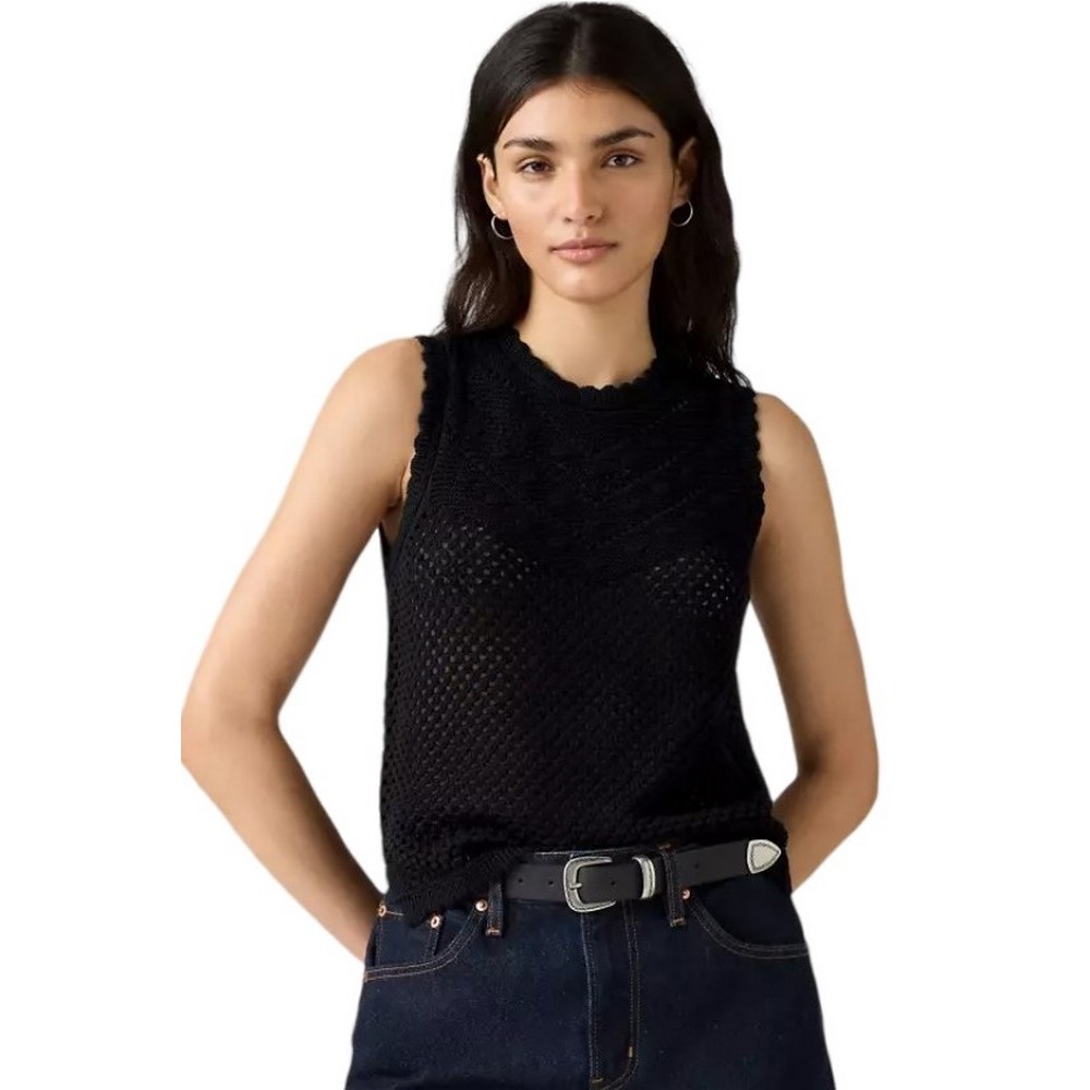 LEVIS® ADRIENNE CROCHET TANK ΤΟΠ ΓΥΝΑΙΚΕΙΟ BLACK