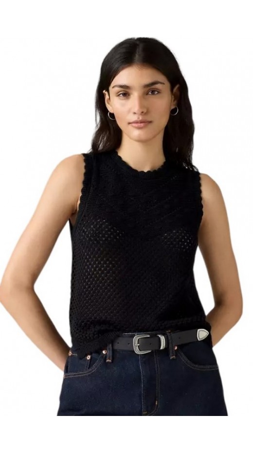 LEVIS® ADRIENNE CROCHET TANK ΤΟΠ ΓΥΝΑΙΚΕΙΟ BLACK