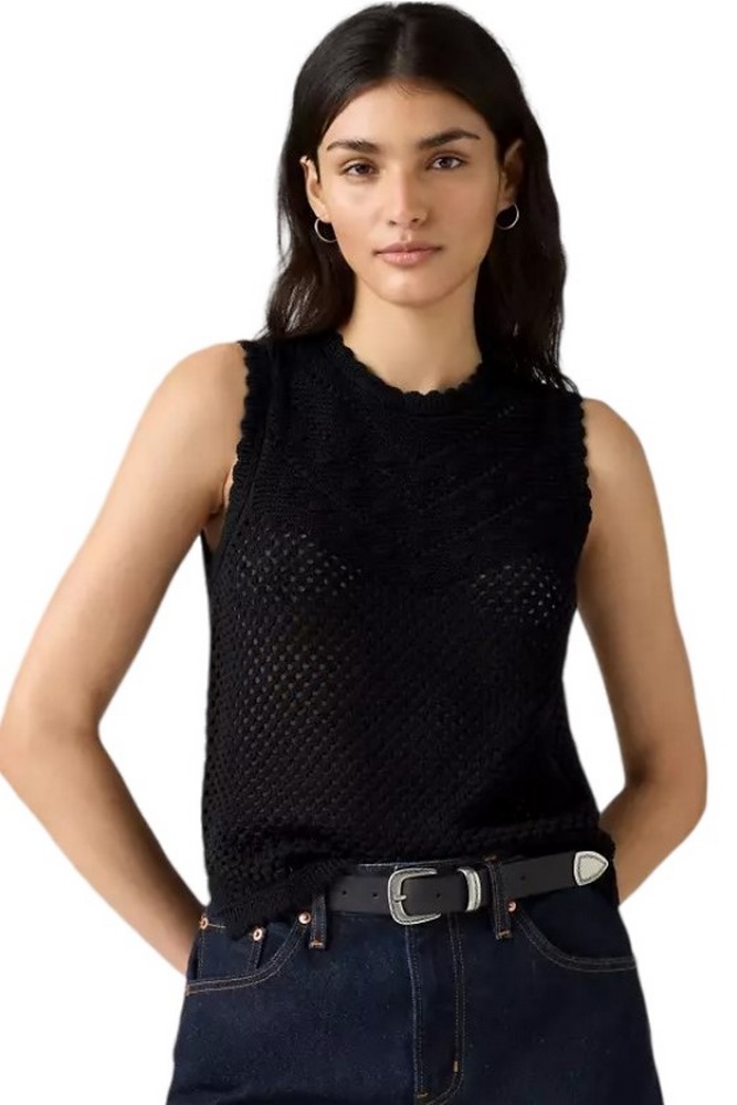 LEVIS® ADRIENNE CROCHET TANK ΤΟΠ ΓΥΝΑΙΚΕΙΟ BLACK