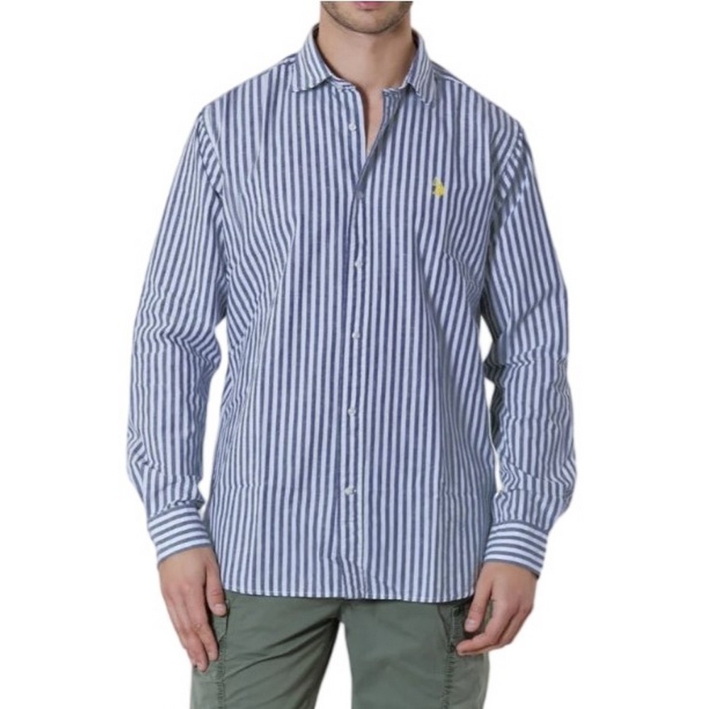 U.S POLO ASSN IVOR 002371 EH03 SHIRT LS REGULAR FIT  ΠΟΥΚΑΜΙΣΟ ΑΝΔΡΙΚΟ NAVY