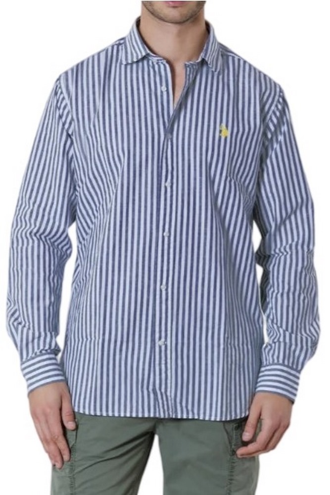 U.S POLO ASSN IVOR 002371 EH03 SHIRT LS REGULAR FIT  ΠΟΥΚΑΜΙΣΟ ΑΝΔΡΙΚΟ NAVY