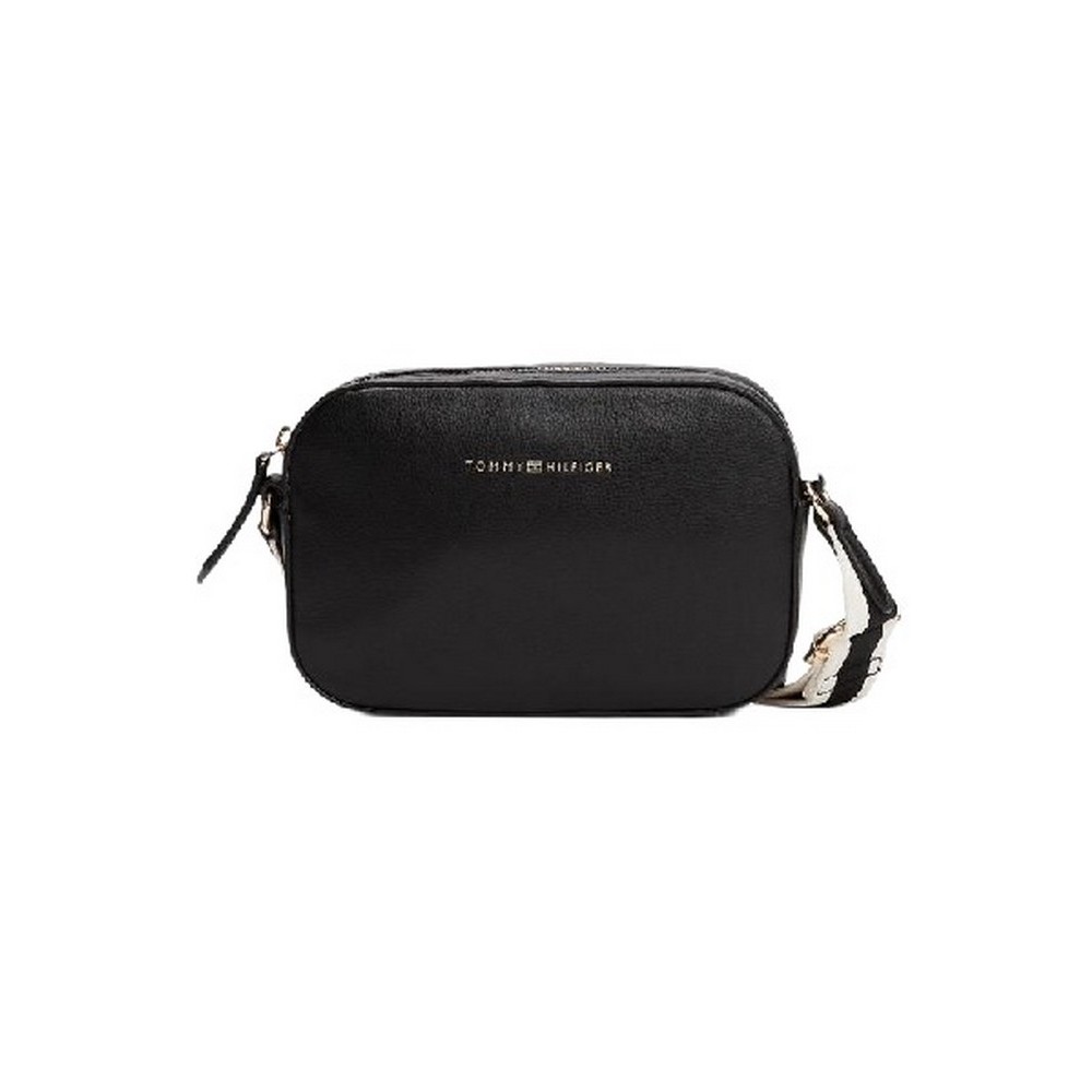 TOMMY HILFIGER LOGOTAPE CAMERA BAG ΤΣΑΝΤΑ ΓΥΝΑΙΚΕΙΑ BLACK