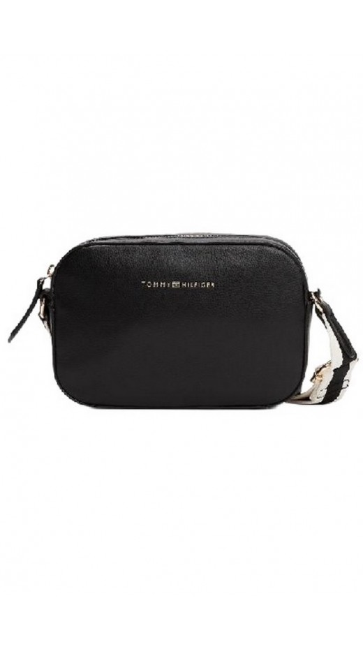 TOMMY HILFIGER LOGOTAPE CAMERA BAG ΤΣΑΝΤΑ ΓΥΝΑΙΚΕΙΑ BLACK