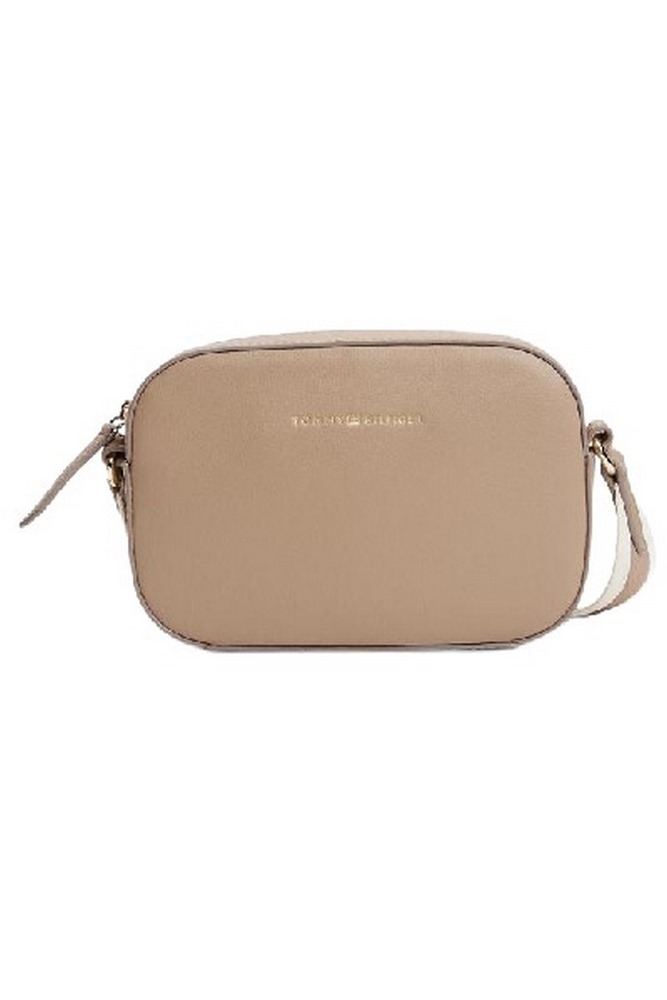 TOMMY HILFIGER LOGOTAPE CAMERA BAG ΤΣΑΝΤΑ ΓΥΝΑΙΚΕΙΑ TAUPE