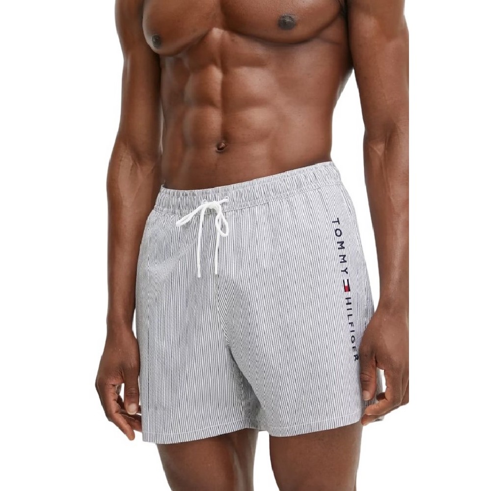 TOMMY HILFIGER MEDIUM DRAWSTRING STRIPE ΜΑΓΙΟ ΑΝΔΡΙΚΟ BLUE