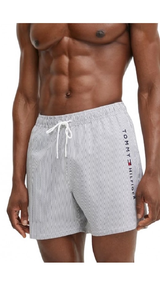 TOMMY HILFIGER MEDIUM DRAWSTRING STRIPE ΜΑΓΙΟ ΑΝΔΡΙΚΟ BLUE