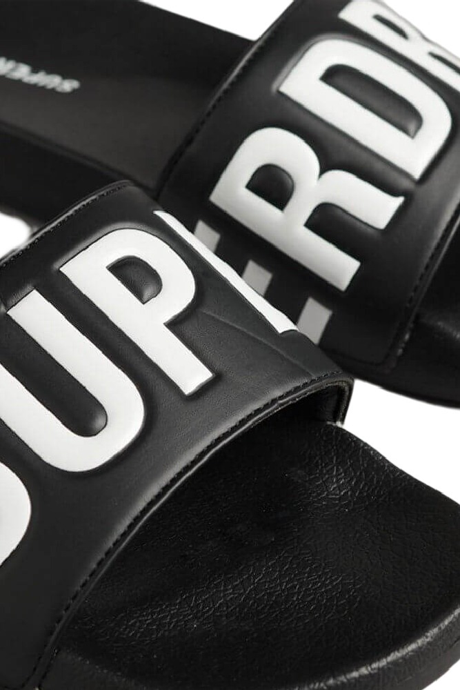 SUPERDRY D1 SDCD CODE CORE POOL SLIDE ΠΑΝΤΟΦΛΑ ΑΝΔΡΙΚΗ BLACK/WHITE