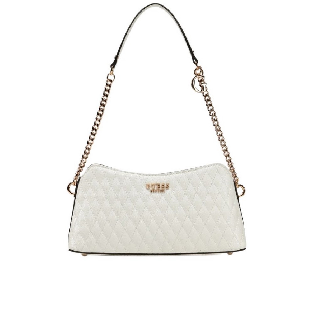 GUESS BETULA TOP ZIP SHOULDER BAG ΤΣΑΝΤΑ ΓΥΝΑΙΚΕΙΑ WHITE
