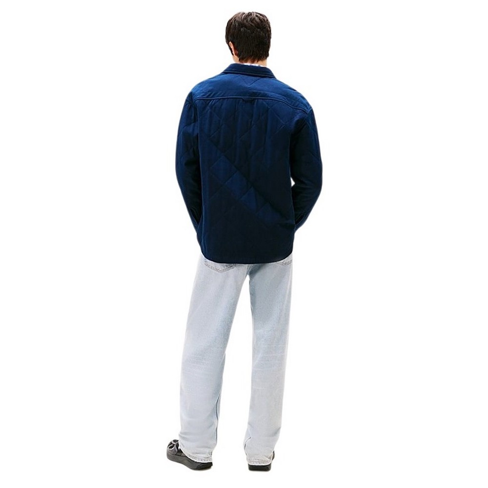 TOMMY JEANS QUILTED PADDED OVERSHIRT ΜΠΟΥΦΑΝ ΑΝΔΡΙΚΟ DARK NAVY