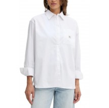 CALVIN KLEIN JEANS POPLIN RELAXED SHIRT ΠΟΥΚΑΜΙΣΟ ΓΥΝΑΙΚΕΙΟ WHITE