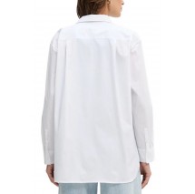CALVIN KLEIN JEANS POPLIN RELAXED SHIRT ΠΟΥΚΑΜΙΣΟ ΓΥΝΑΙΚΕΙΟ WHITE