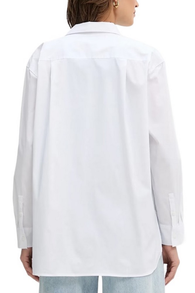 CALVIN KLEIN JEANS POPLIN RELAXED SHIRT ΠΟΥΚΑΜΙΣΟ ΓΥΝΑΙΚΕΙΟ WHITE