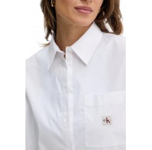 CALVIN KLEIN JEANS POPLIN RELAXED SHIRT ΠΟΥΚΑΜΙΣΟ ΓΥΝΑΙΚΕΙΟ WHITE