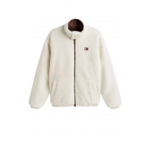 TOMMY JEANS REVERSIBLE TEDDY JACKET ΜΠΟΥΦΑΝ ΑΝΔΡΙΚΟ OFF WHITE