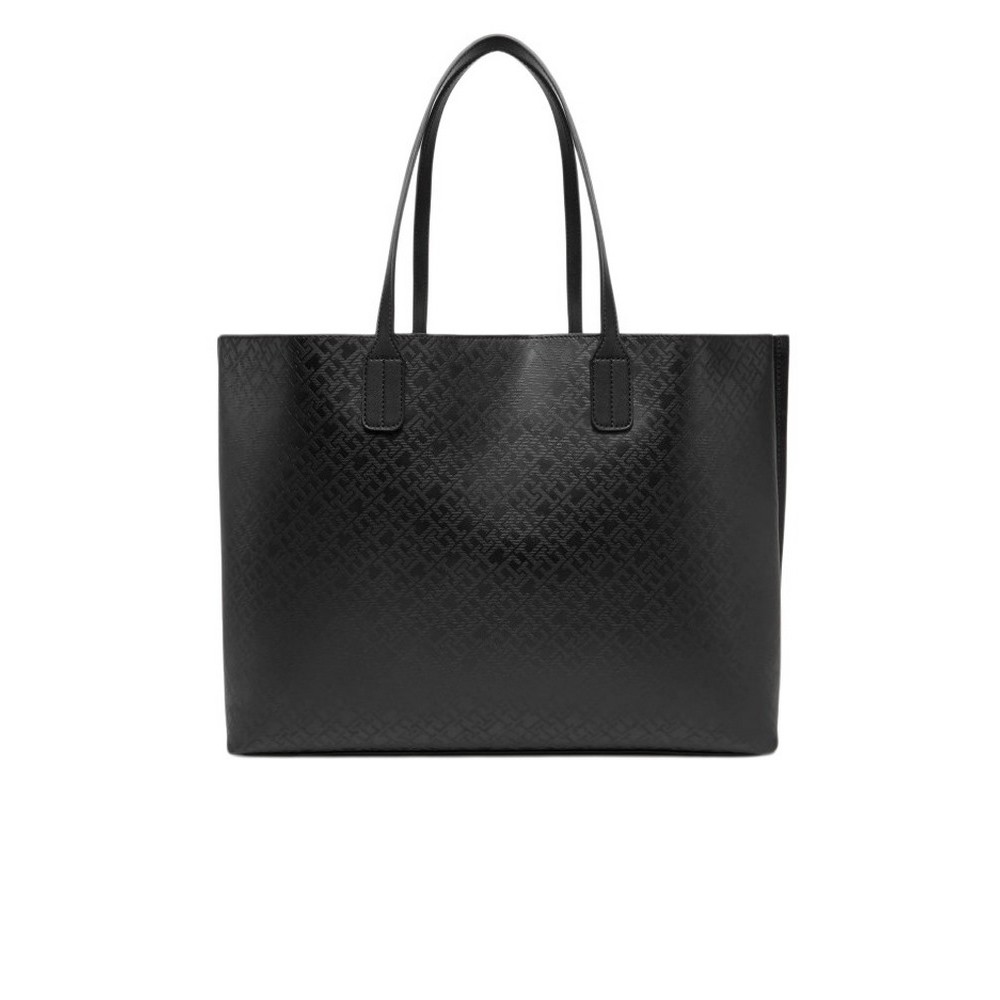 TOMMY HILFIGER DISTINCT TOTE MONO ΤΣΑΝΤΑ ΓΥΝΑΙΚΕΙΑ BLACK