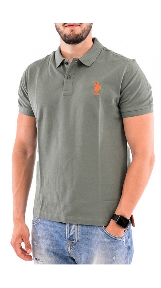 U.S POLO ASSN FLYN POLO T-SHIRT ΜΠΛΟΥΖΑ ΑΝΔΡΙΚΗ GREEN