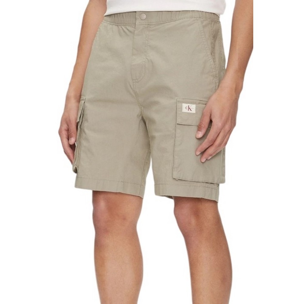 CALVIN KLEIN JEANS WASHED CARGO SHORT ΒΕΡΜΟΥΔΑ ΑΝΔΡΙΚΗ OLIVE