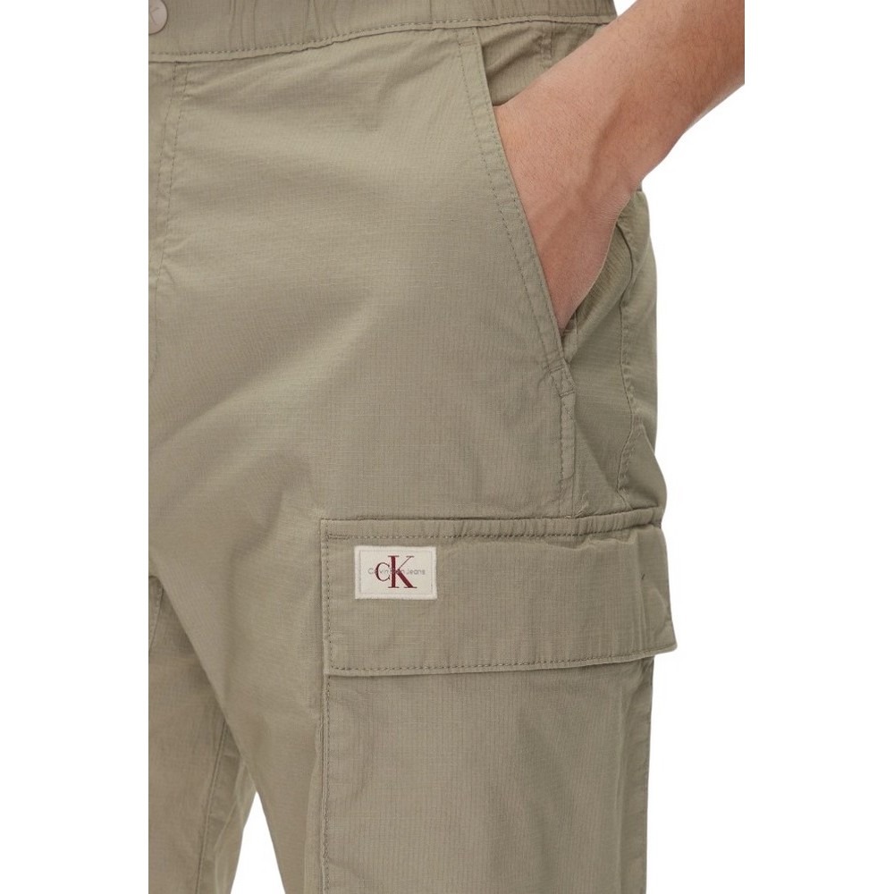 CALVIN KLEIN JEANS WASHED CARGO SHORT ΒΕΡΜΟΥΔΑ ΑΝΔΡΙΚΗ OLIVE