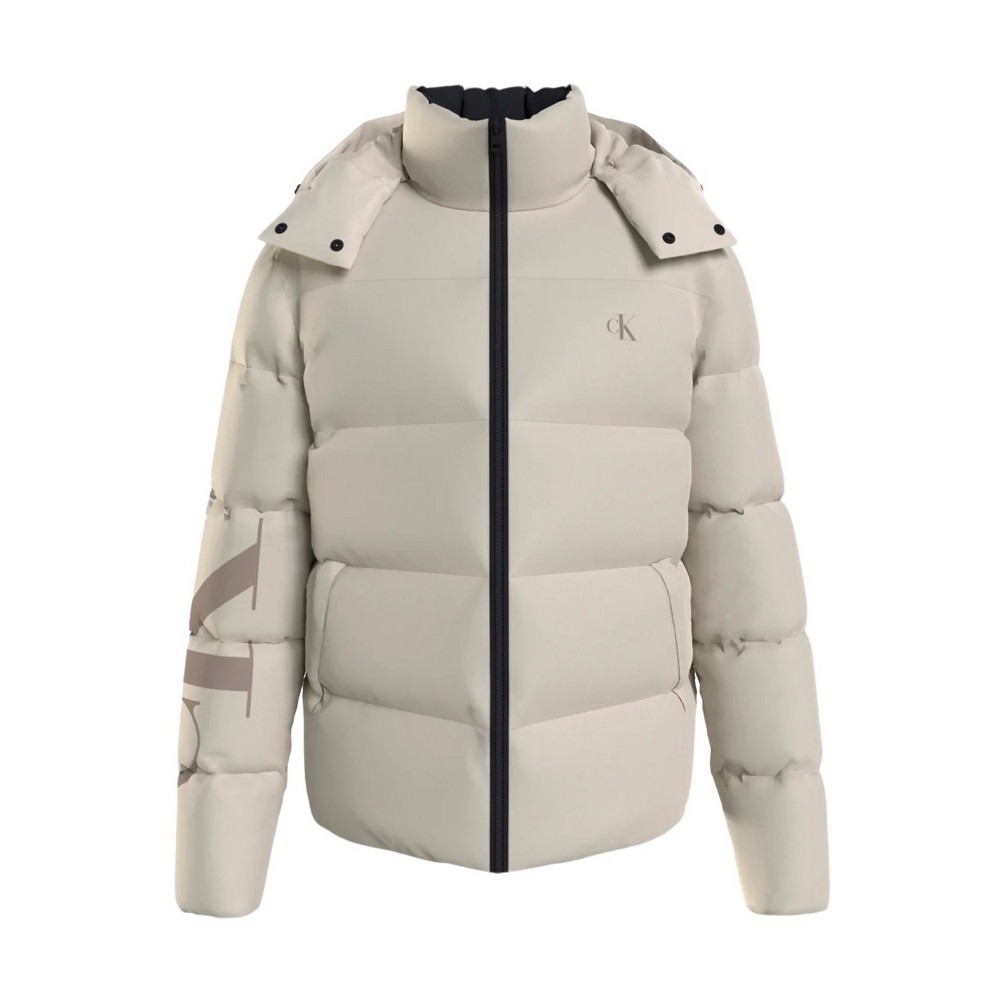 CALVIN KLEIN JEANS ESSENTIALS NON DOWN JACKET ΜΠΟΥΦΑΝ ΑΝΔΡΙΚΟ ECRU