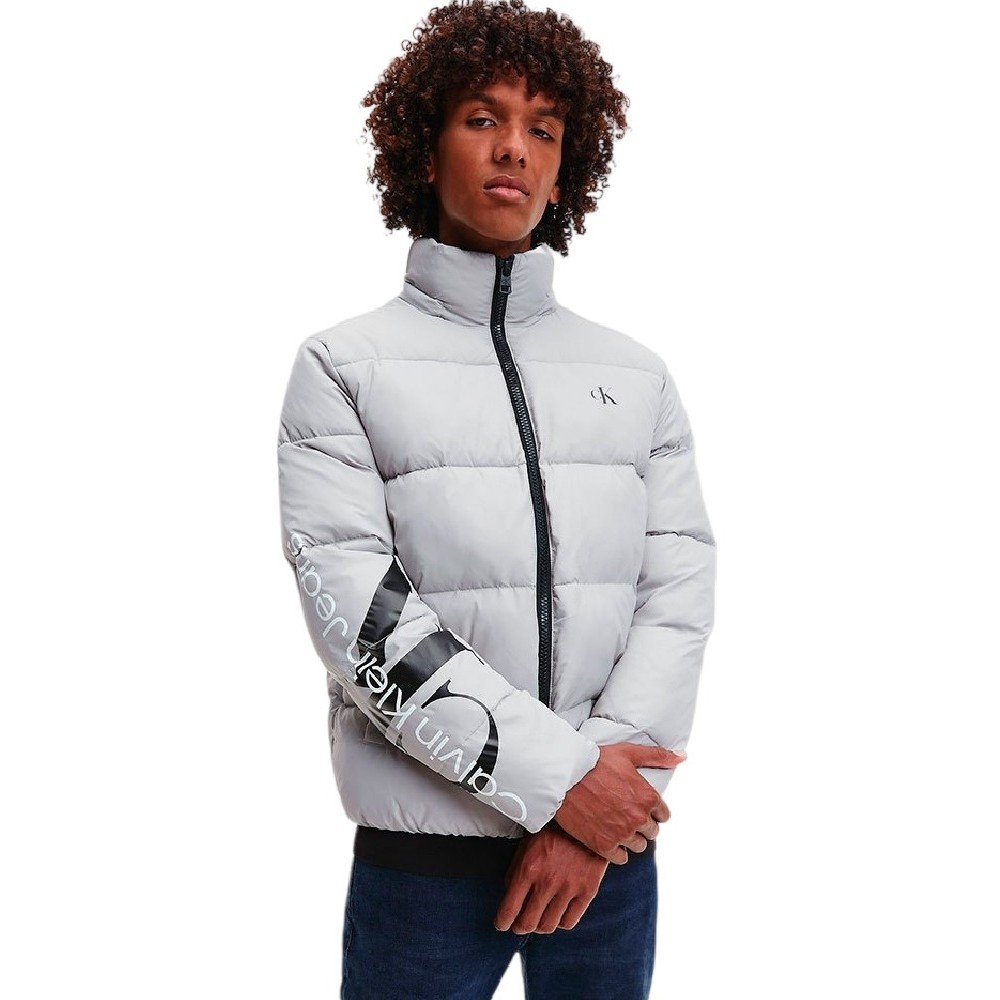CALVIN KLEIN JEANS ESSENTIALS NON DOWN JACKET ΜΠΟΥΦΑΝ ΑΝΔΡΙΚΟ GREY