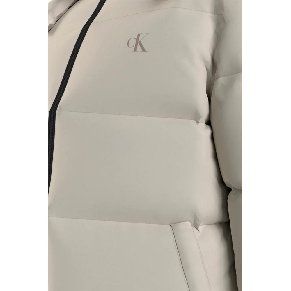 CALVIN KLEIN JEANS ESSENTIALS NON DOWN JACKET ΜΠΟΥΦΑΝ ΑΝΔΡΙΚΟ ECRU