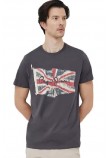 PEPE JEANS FLAG LOGO N  T-SHIRT ΑΝΔΡΙΚΟ DARK GREY