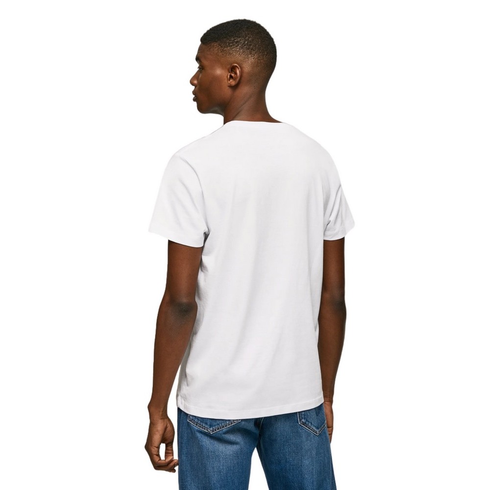 PEPE JEANS FLAG LOGO N  T-SHIRT ΑΝΔΡΙΚΟ WHITE