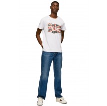 PEPE JEANS FLAG LOGO N  T-SHIRT ΑΝΔΡΙΚΟ WHITE