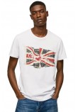 PEPE JEANS FLAG LOGO N  T-SHIRT ΑΝΔΡΙΚΟ WHITE