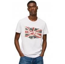 PEPE JEANS FLAG LOGO N  T-SHIRT ΑΝΔΡΙΚΟ WHITE