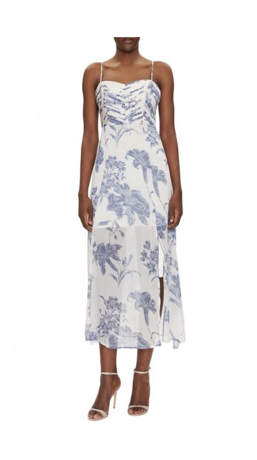 GUESS SL ELLIE DRESS ΦΟΡΕΜΑ ΓΥΝΑΙΚΕΙΟ WHITE/BLUE