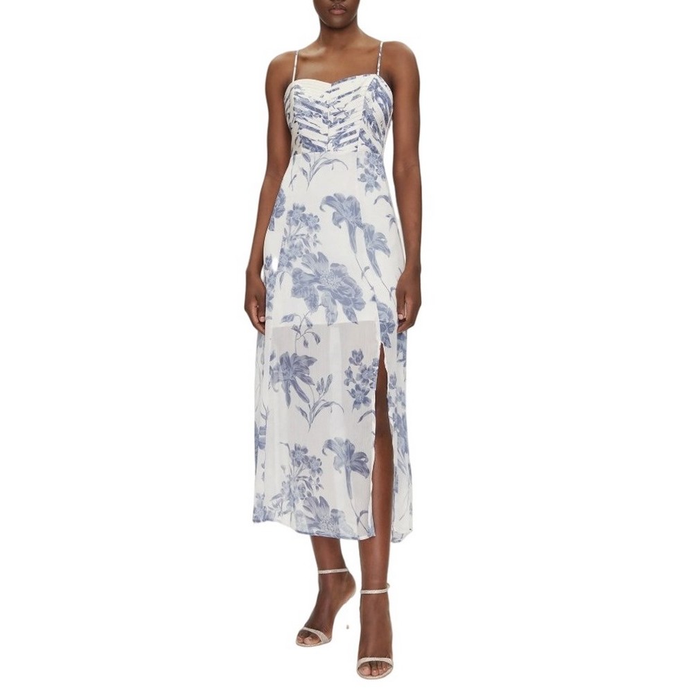 GUESS SL ELLIE DRESS ΦΟΡΕΜΑ ΓΥΝΑΙΚΕΙΟ WHITE/BLUE