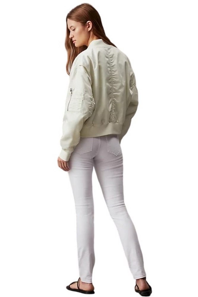 CALVIN KLEIN JEANS MID RISE SKINNY ΠΑΝΤΕΛΟΝΙ ΓΥΝΑΙΚΕΙΟ WHITE